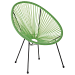 Bistro Set Green Pe Rattan 3 Piece 2 Seater Modern Beliani