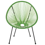 Bistro Set Green Pe Rattan 3 Piece 2 Seater Modern Beliani