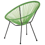 Bistro Set Green Pe Rattan 3 Piece 2 Seater Modern Beliani