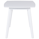 Dining Table White Wooden Legs 120 - 160 X 80 Cm Rectangular Scandinavian Style Beliani