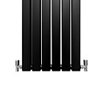 Designer Flat Panel Radiators Matt Black 1600mm X 420mm