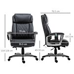 Vinsetto Massage Office Chair High Back With Armrest 6-point Vibration Executive Chair With Adjustable Height Black