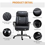 Vinsetto Massage Office Chair High Back With Armrest 6-point Vibration Executive Chair With Adjustable Height Black