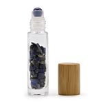 Gemstone Essential Oil Roller Bottle - Sodalite - Wooden Cap