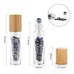 Gemstone Essential Oil Roller Bottle - Sodalite - Wooden Cap