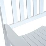 Outsunny Outdoor Porch Rocking Chair Armchair Wooden Patio Rocker Balcony Deck Garden Seat White