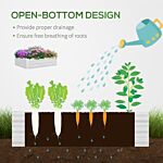 Outsunny Raised Garden Bed With Greenhouse, Steel Planter Box With Plastic Cover, Roll Up Window, Dual Use For Flowers, Vegetables, 127 X 95 X 92cm