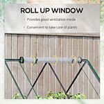 Outsunny Raised Garden Bed With Greenhouse, Steel Planter Box With Plastic Cover, Roll Up Window, Dual Use For Flowers, Vegetables, 127 X 95 X 92cm