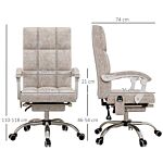 Vinsetto Executive Vibration Massage Office Chair, Microfibre Computer Chair With Armrest, 135° Reclining Back, Beige