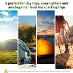 Outsunny Camping Tent, Family Tent 4-8 Person 2 Room, With Large Mesh Windows, Easy Set Up For Backpacking Hiking Outdoor, Green