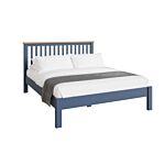 King Size Bed Frame Blue/light Oak