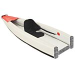 Vidaxl Inflatable Kayak Red 424x81x31 Cm Polyester