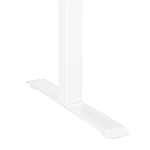 Manually Adjustable Desk White Tabletop White Steel Frame 160 X 72 Cm Sit And Stand Square Feet Modern Design Office Beliani