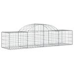 Vidaxl Arched Gabion Baskets 8 Pcs 200x50x40/60 Cm Galvanised Iron