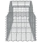 Vidaxl Arched Gabion Baskets 8 Pcs 200x50x40/60 Cm Galvanised Iron