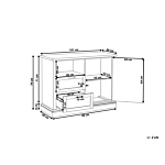 Sideboard Light Wood Finish 100 X 40 X 79 Cm 1 Door Cabinet With 2 Drawers Beliani