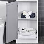 Kleankin Slimline Bathroom Storage Cabinet, Free Standing Tallboy Unit For Bathroom, Living Room, Kitchen,multi-purpose Storage Unit