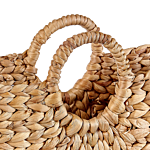 Set Of 2 Baskets Natural Water Hyacinth With Handles Woven Bag Home Accessory Small Storage Beliani