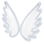 Wall Led Neon Light Angel Wings White Pvc Wall Mount Lights Decorative Light Beliani