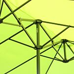 Outsunny 4.6m Garden Parasol Double-sided Sun Umbrella Patio Market Shelter Canopy Shade Outdoor Grass Green - No Base