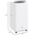 Homcom 12,000 Btu Mobile Air Conditioner For Room Up To 28m², With Dehumidifier, Auto & Sleep Mode, 24h Timer, Wheels