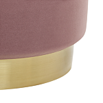 Set Of 2 Storage Pouffes With Storage Yellow Velvet Upholstery Gold Stainless Steel Base Modern Design Beliani