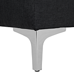 Corner Sofa Bed Graphite Grey Tufted Fabric Modern L-shaped Modular 4 Seater Right Hand Chaise Longue Beliani