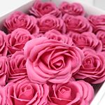 Craft Soap Flowers - Lrg Rose - Rose - Pack Of 10