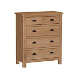 2 Over 3 Chest Of Drawers Rustic Oak