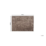 Shaggy Area Rug Light Brown Cotton Polyester Blend 200 X 300 Cm Fluffy Dense Pile Beliani