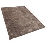 Shaggy Area Rug Light Brown Cotton Polyester Blend 200 X 300 Cm Fluffy Dense Pile Beliani