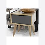 Scandi Oak Lamp Table Grey