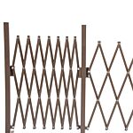 Outsunny Expanding Trellis Fence Freestanding Movable Fence Foldable Garden Screen Panel Aluminium, 405cm X 103.5cm, Dark Brown