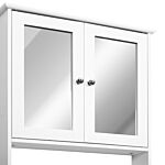 Kleankin Wall-mounted Bathroom Cabinet Mirror Door, 56l X 13w X 58hcm-white