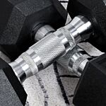 Homcom Hex Dumbbells Set Rubber Dumbbells Weight Lifting Equipment Fitness Home Gym