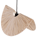 Pendant Lamp Natural Paper Pulp Textured Shade Japandi Natural Style Beliani