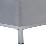 Ottoman Light Grey Velvet Footstool Rectangular Modern Glamour Beliani