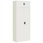 Vidaxl File Cabinet White 90x40x220 Cm Steel