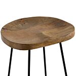 Franklin Hardwood Shaped Bar Stool