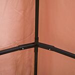 Outsunny 4m X 3(m) Metal Gazebo Canopy Party Tent Garden Pavillion Patio Shelter Pavilion With Curtains Sidewalls Brown