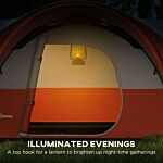 Outsunny 3000mm Waterproof Camping Tent For 5-6 Man, Family Tent With Porch And Sewn In Groundsheet, Portable With Bag, Orange