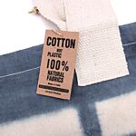 Natural Tye-dye Cotton Bag (8oz) - 38x42x12cm - Grey Blocks - Natural Handle