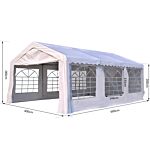 Outsunny 6m X 4 Party Tent Portable Carport Shelter W/ Removable Sidewalls & Doors Party Tent Shelter Car Canopy