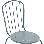 Set Of 4 Garden Dining Chairs Light Blue Steel Modern Rust Resistant High Back Beliani