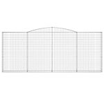 Vidaxl Arched Gabion Baskets 2 Pcs 400x30x160/180 Cm Galvanised Iron