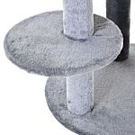 Pawhut 3-tier 104 Cm Cat Tree, Cat Condo Tree Tower, Deluxe Cat Activity Tree W/ Scratching Posts Play Ball Plush Fun Toy Relax Climb, Grey