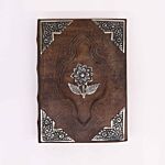 Heafty Red Tan Book - Zinc Rose Decor - 200 Deckle Edges Pages - 26x18cm