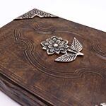 Heafty Red Tan Book - Zinc Rose Decor - 200 Deckle Edges Pages - 26x18cm