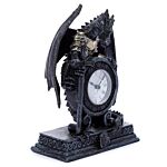 Gothic Armoured Dragon Mantle Clock