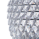 Ceiling Lamp Silver Crystal 110 Cm Pendant Ambient Light Glam Beliani